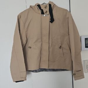 Beige Hooded Jacket